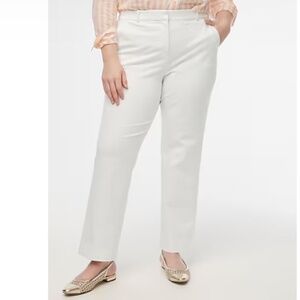 NWT J Crew Factory White Straight Leg Kallie Pant Size 24